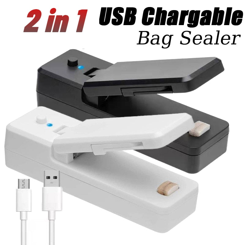 2 in 1 USB Charging Mini Bag Sealer