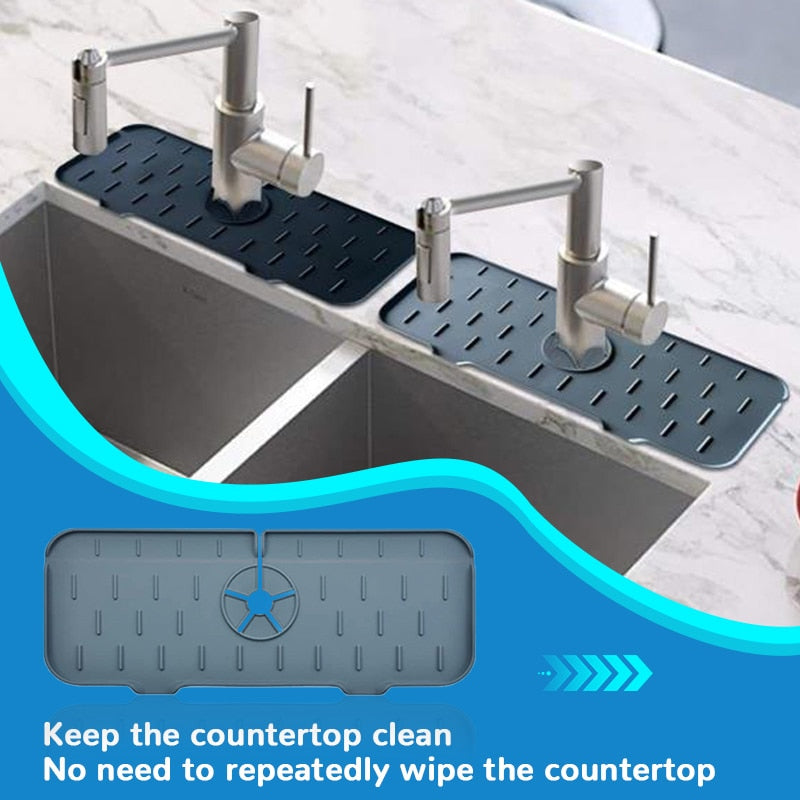 Kitchen Faucet Absorbent Mat and Holder